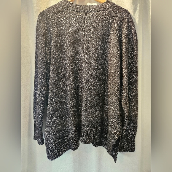 LOFT Black White Sweater XL - Picture 2 of 4